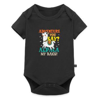 Alpaga mes sacs - Body à manches courtes Premium Bébé - noir - Devant