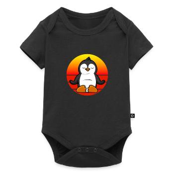 Yoga Penguin, Meditation Yoga for Children and - Baby Premium short-sleeve bodysuit - black - Front