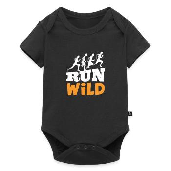RUN WILD Trailrunner Runner Jogging Race - Baby Premium short-sleeve bodysuit - black - Front
