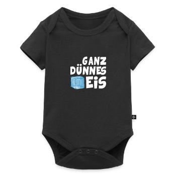 Ganz dünnes Eis Lustiger Spruch Gelato - Baby Premium Kurzarmbody - Schwarz - Vorne