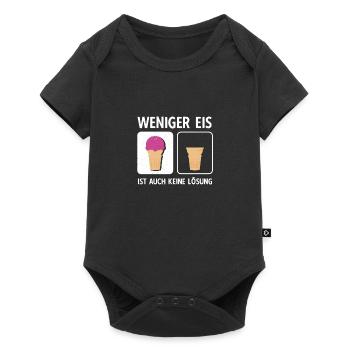 Weniger Eis ist auch keine Lösung - Baby Premium Kurzarmbody - Schwarz - Vorne