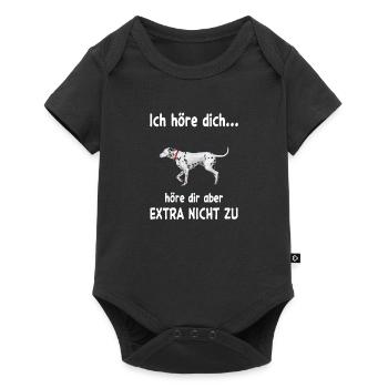 Dalmatiner Hund - Dalmatiner - Baby Premium Kurzarmbody - Schwarz - Vorne