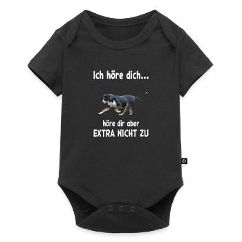 Grosser Schweizer Sennenhund - Baby Premium Kurzarmbody - Schwarz - Vorne