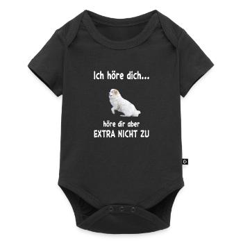 Pyrenäen Berghund Hund - Pyrenäen Berghund - Baby Premium Kurzarmbody - Schwarz - Vorne