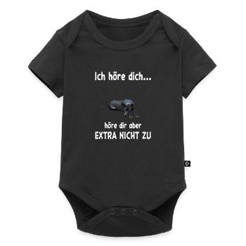 Thai Ridgeback Hund - Thai Ridgeback - Baby Premium Kurzarmbody - Schwarz - Vorne