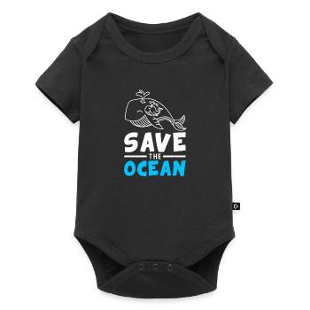 Whale Fish Life Environmental Protection Planet Ocean Sea - Baby Premium short-sleeve bodysuit - black - Front