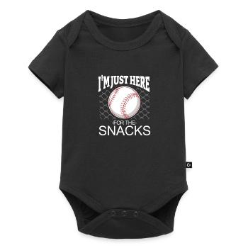 Baseball I am Just here for the Snacks saying - Baby Premium short-sleeve bodysuit - black - Front