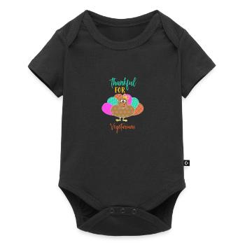 Reconnaissant pour les végétariens, le mode de vie végétalien - Body à manches courtes Premium Bébé - noir - Devant