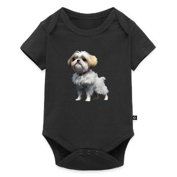 Shih Tzu Dog - Shih Tzu - Baby Premium short-sleeve bodysuit - black - Front
