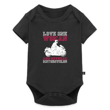 Love One Woman And Several Motorcycles Motorcycle - Baby Premium short-sleeve bodysuit - black - Front