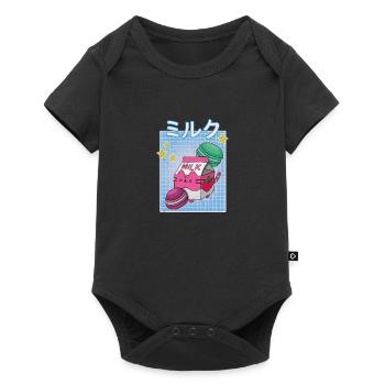 Kawaii Macaroons Milkshake Japana Strawberry - Baby Premium short-sleeve bodysuit - black - Front