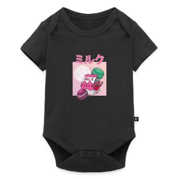 Japan Japanese Drink Strawberry Milkshake - Baby Premium short-sleeve bodysuit - black - Front