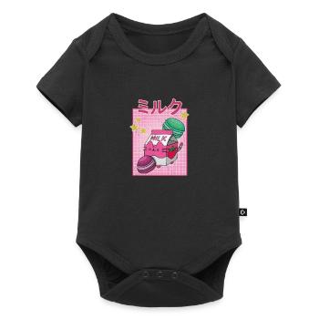 Kawaii Macaroons Milkshake Japana Strawberry - Baby Premium short-sleeve bodysuit - black - Front