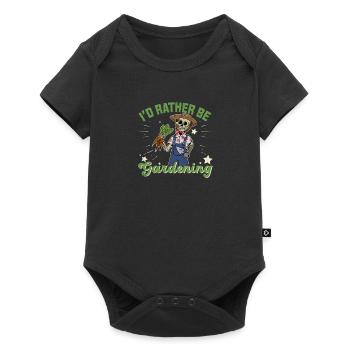 Hobby Gardener Garden Fleurs Squelette effrayant - Body à manches courtes Premium Bébé - noir - Devant