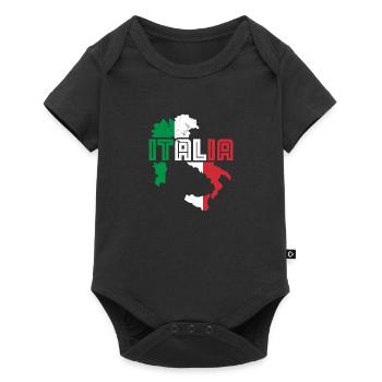 Italie Drapeau italien Couleurs nationales - Body à manches courtes Premium Bébé - noir - Devant