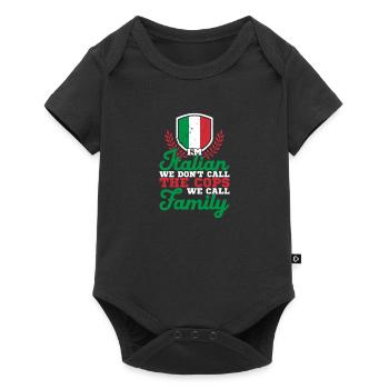 Italie Patrie Rome Drapeau italien - Body à manches courtes Premium Bébé - noir - Devant