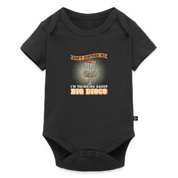Discgolf Flugscheibe Tree Sport Discgolfer - Baby Premium Kurzarmbody - Schwarz - Vorne