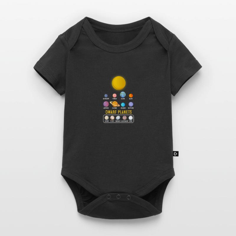 Solar System Planets and Dwarf Planets Baby Premium short-sleeve bodysuit