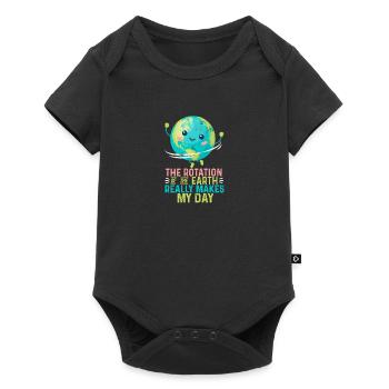 Earth's rotation really makes my day - Baby Premium short-sleeve bodysuit - black - Front