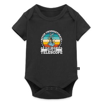 Telescope Physics School Astronomy Stars - Baby Premium short-sleeve bodysuit - black - Front