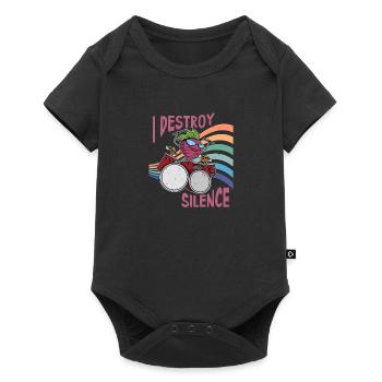 Rettich Gesund Essen Gemüse Salat Schlagzeug - Baby Premium Kurzarmbody - Schwarz - Vorne
