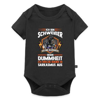 Schweißer Beruf Schweisser Geschenk - Baby Premium Kurzarmbody - Schwarz - Vorne