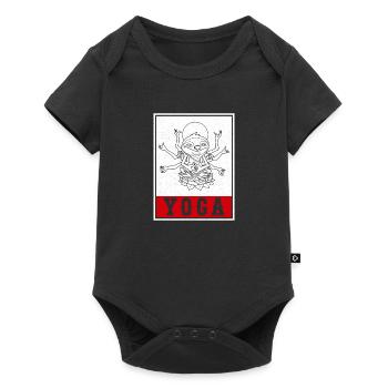 Professeur de yoga mignon Lotus Namaste Buddha - Body à manches courtes Premium Bébé - noir - Devant
