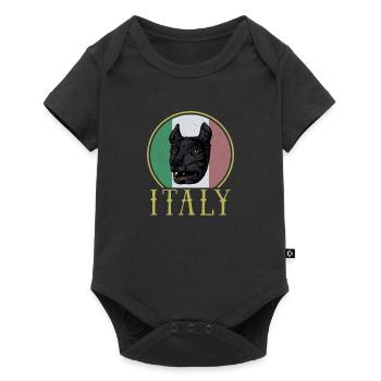 Wolf Rom Antike Mythologie Italien Geschichte - Baby Premium Kurzarmbody - Schwarz - Vorne