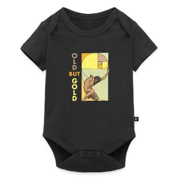 Geometrie Goldener Schnitt Fibonacci Spirale - Baby Premium Kurzarmbody - Schwarz - Vorne