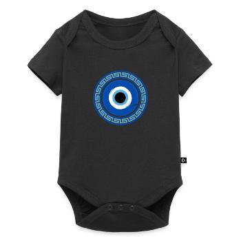 Mykonos Korfu Griechenland Flagge Antike Reise - Baby Premium Kurzarmbody - Schwarz - Vorne