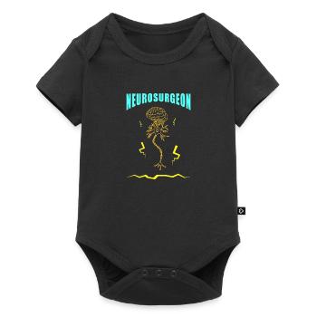 Neurologie Gehirn Neurologe Neuron Medizin - Baby Premium Kurzarmbody - Schwarz - Vorne
