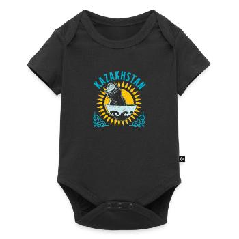 Kasachstan National UdSSR Herkunft Kasachisch - Baby Premium Kurzarmbody - Schwarz - Vorne