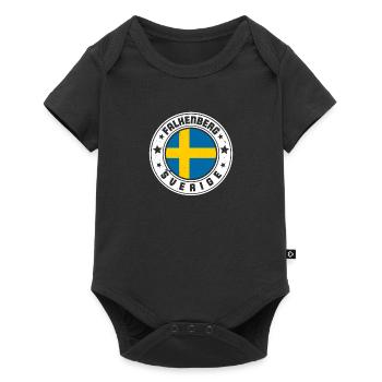 Schweden Schwedisch Sverige Urlaub Wikinger Volk - Baby Premium Kurzarmbody - Schwarz - Vorne