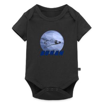 Energia Buran Weltraum UdSSR Raumschiff - Baby Premium Kurzarmbody - Schwarz - Vorne