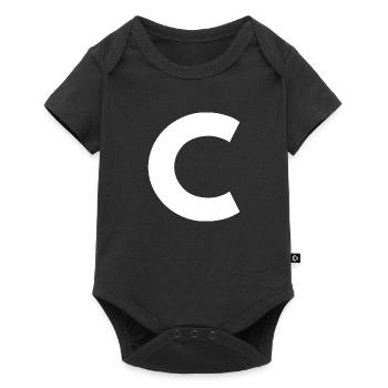 C - Baby Premium Kurzarmbody - Schwarz - Vorne