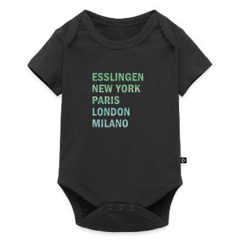 Metropole Esslingen - Baby Premium Kurzarmbody - Schwarz - Vorne