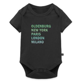 Metropole Oldenburg - Baby Premium Kurzarmbody - Schwarz - Vorne