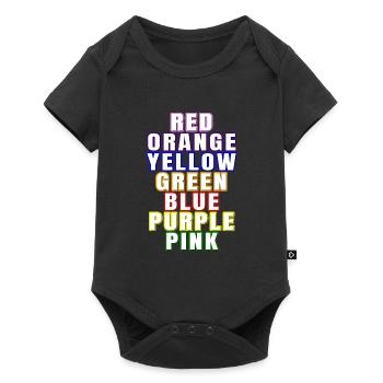 Couleurs de l’arc-en-ciel - drôle ROYGBIV - Body à manches courtes Premium Bébé - noir - Devant