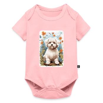 Bichon Havanais, Bichon Havenese, Chien à Natuen - Body à manches courtes Premium Bébé - rose - Devant
