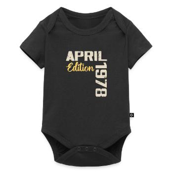 Anniversaire 46 Ans Avril 1978 Cadeau Anniversaire - Body à manches courtes Premium Bébé - noir - Devant