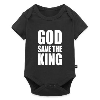 god save the king - Body à manches courtes Premium Bébé - noir - Devant