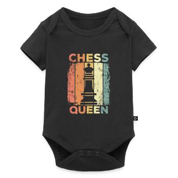 Retro Chess - Baby Premium short-sleeve bodysuit - black - Front