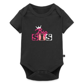 Big Sis - Baby Premium Kurzarmbody - Schwarz - Vorne