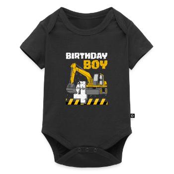 Anniversaire des garçons 4ème anniversaire. - Body à manches courtes Premium Bébé - noir - Devant