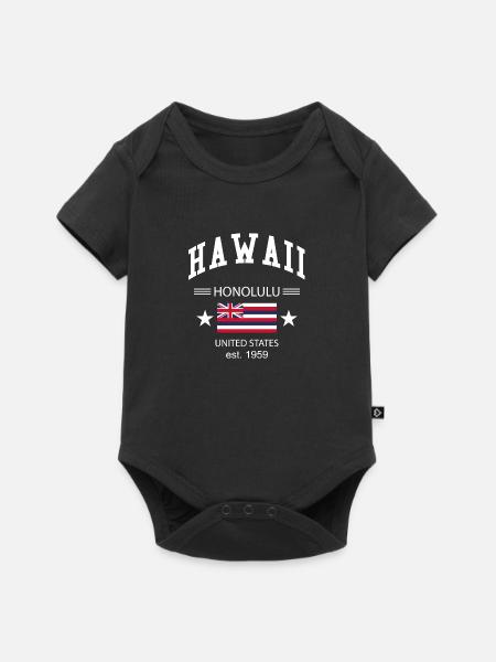 Hawaii - Baby Premium Kurzarmbody - Schwarz