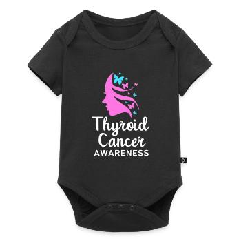 Thyroid cancer Thyroid cancer - Baby Premium short-sleeve bodysuit - black - Front