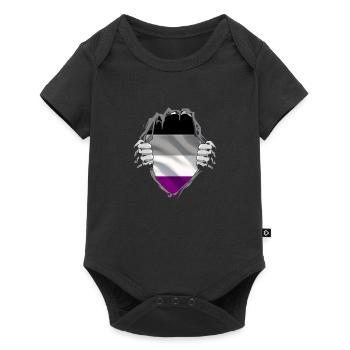 ASEXUAL - Drapeau de fierté - Body à manches courtes Premium Bébé - noir - Devant