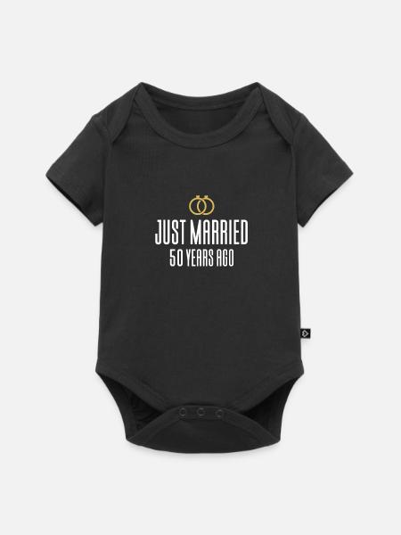50 ans de mariage - Body à manches courtes Premium Bébé - noir