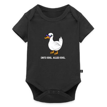 Ente cool Spruch - Baby Premium Kurzarmbody - Schwarz - Vorne