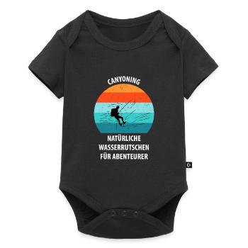 Canyoning, alpinisme, escalade, randonnée, montagne - Body à manches courtes Premium Bébé - noir - Devant
